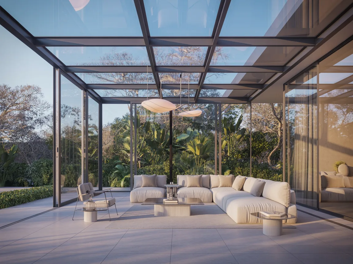 Bursa cam balkon — kış bahçesi, ısıcamlı katlanır sistem